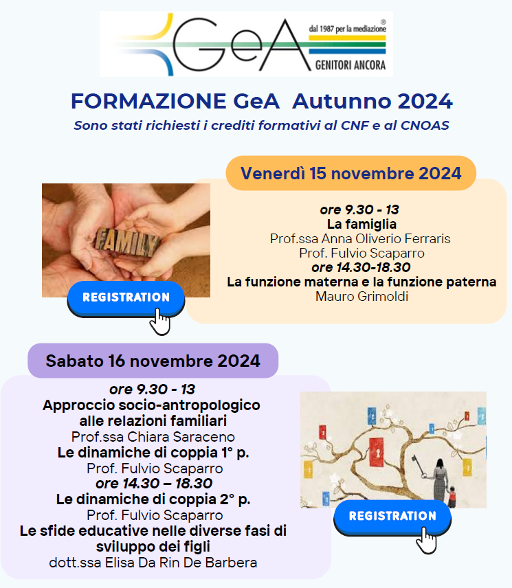 Eventi GeA autunno 2024